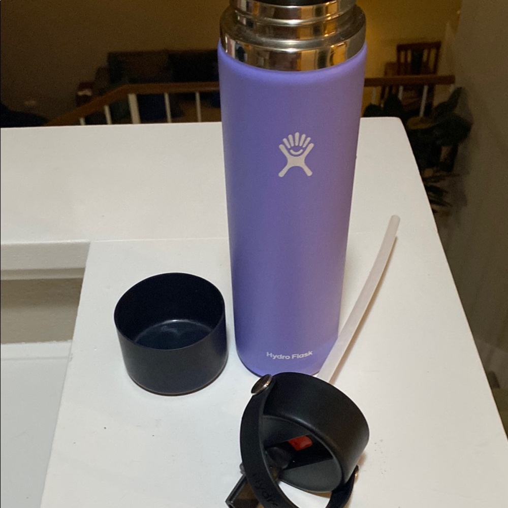 Hydro Flask Lavender Bottle with Black Cap